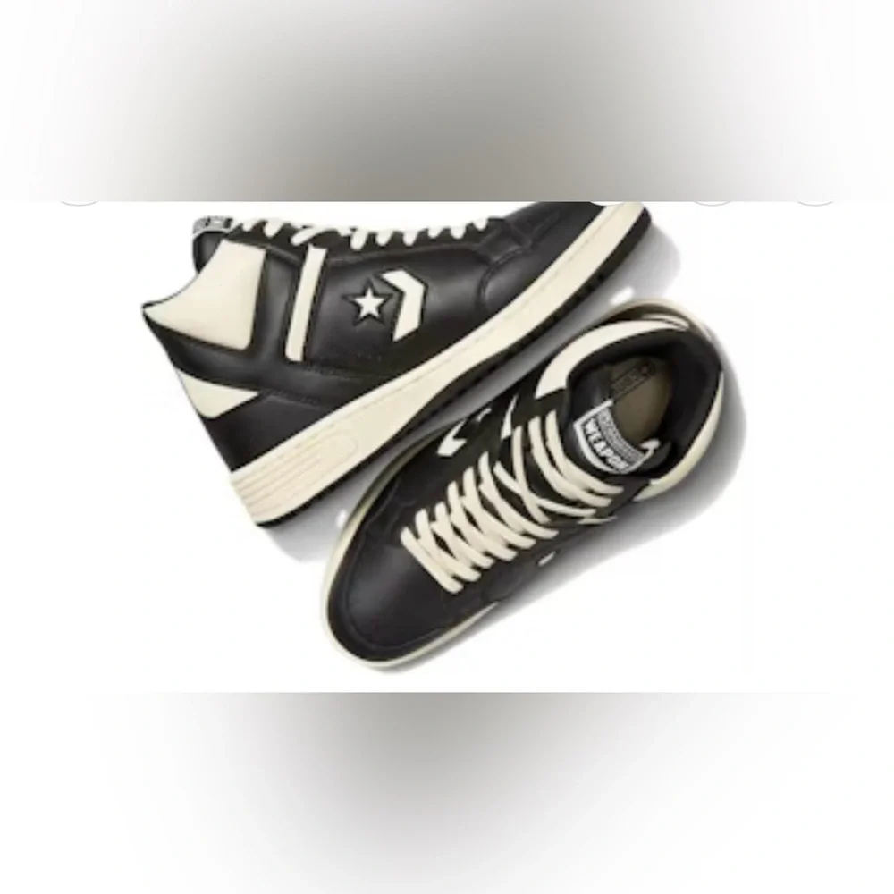 🆕 Converse Weapon High Black Natural Ivory Sneakers Men’s 9.5 / Women’s 11 NIB - Picture 2 of 7